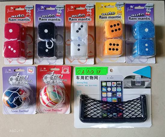 Set auto protectii usi,  parfum,  capacele ventilie plus ornamente roti Florescente