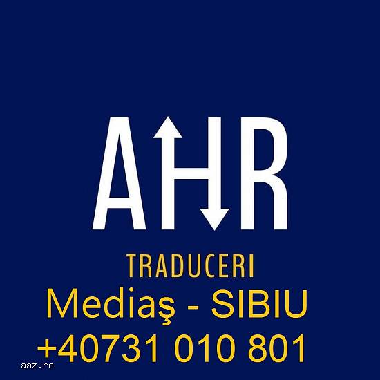 AHR Traduceri Sibiu-Romania  Servicii specializate de traducere