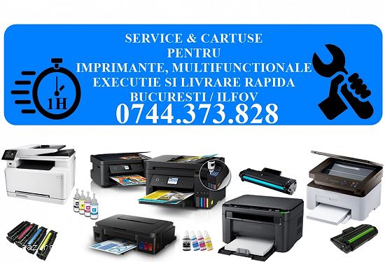Reparatii si cartuse imprimante,   multifunctionale in  Bucuresti si Ilfov  !
