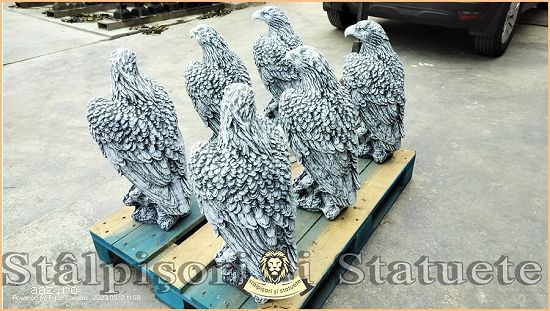 Set 3 vulturi,  acvile,  șoimi,  uliu,  gri antichizat,  model S82.