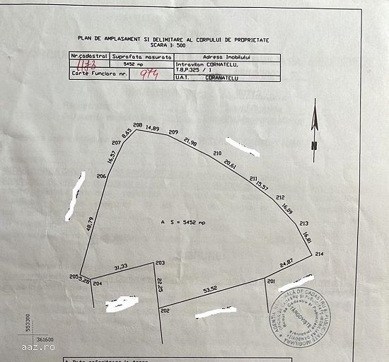 Teren intravilan Cornățelu Dâmbovița 5452 mp