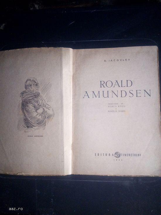 Roald Amundsen carte veche originala extrem de rara