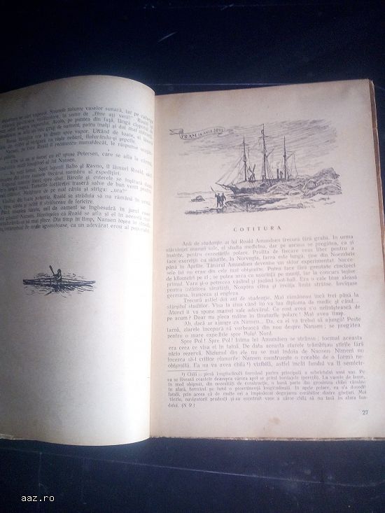 Roald Amundsen carte veche originala extrem de rara
