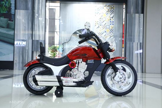 Motocicleta electrica Kinderauto BJF916 2x 35W cu scaun tapitat