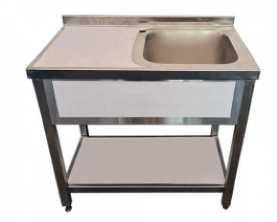 Horeca Bucuresti / Mese de lucru inox / Spalator INOX cu 1 cuva / Spalator INOX cu 2 cuve