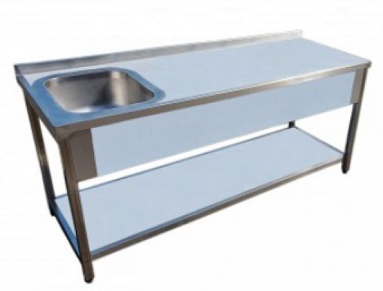 Horeca Bucuresti / Mese de lucru inox / Spalator INOX cu 1 cuva / Spalator INOX cu 2 cuve