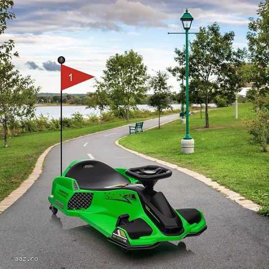 Kart electric Kinderauto BJSX2328 180W 24V cu CASCA,   Genuchiere