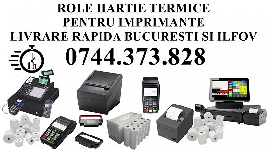 Role hartie termica imprimante de bonuri tip Epson,   Samsung Bixolon ,   TSC,   Star,   Citizen,   