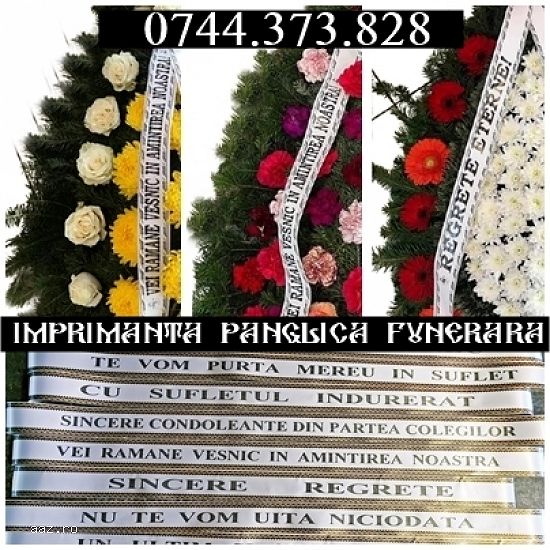 Imprimanta scriere panglica lenta funerara,   pompe funebre ,   florarii