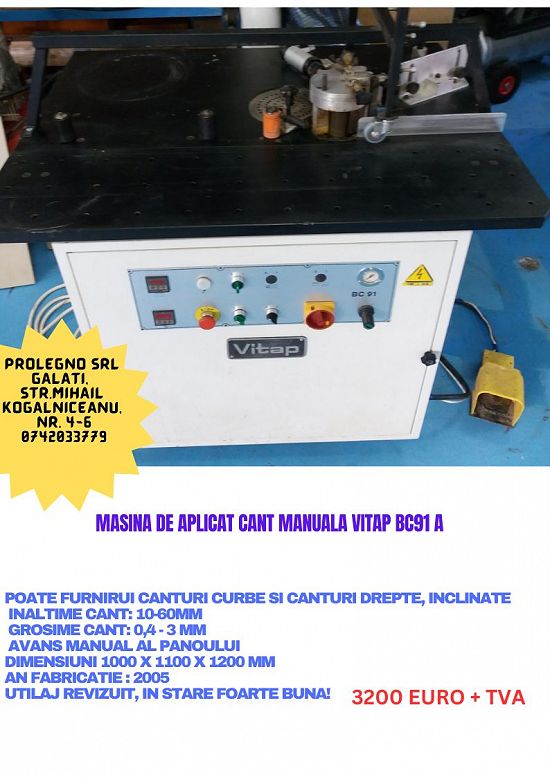 Masina de aplicat cant manuala