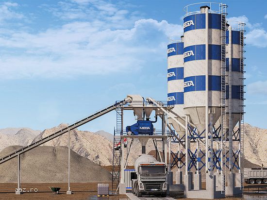 CONCRETE BATCHING PLANT 90 m3 - TWINSHAFT MIXER (ITALIAN)