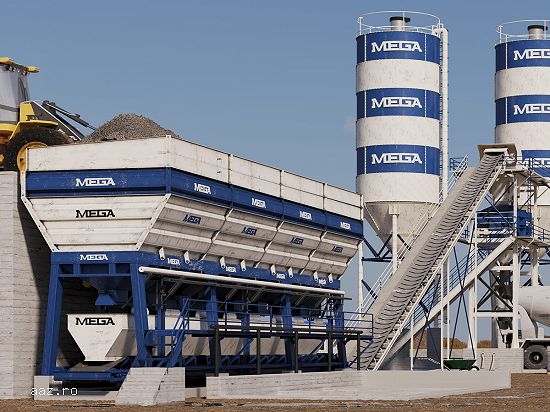 CONCRETE BATCHING PLANT 90 m3 - TWINSHAFT MIXER (ITALIAN)