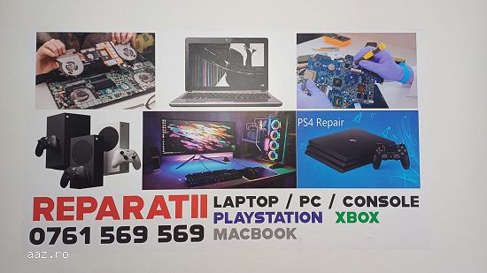 Reparatii Laptop Calculatoare Console PlayStation Xbox MacBook Instalare Sistem