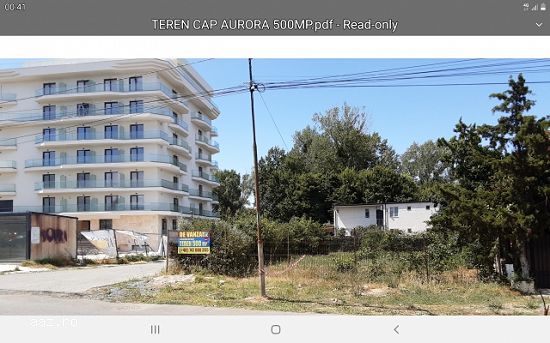 Teren de vanzare in statiunea Cap Aurora,   deschidere 45ml,   500 mp,   135.000euro
