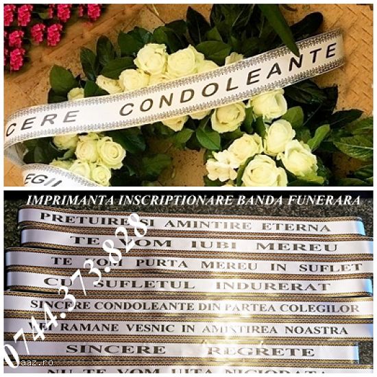 Imprimanta lente coroane funerare