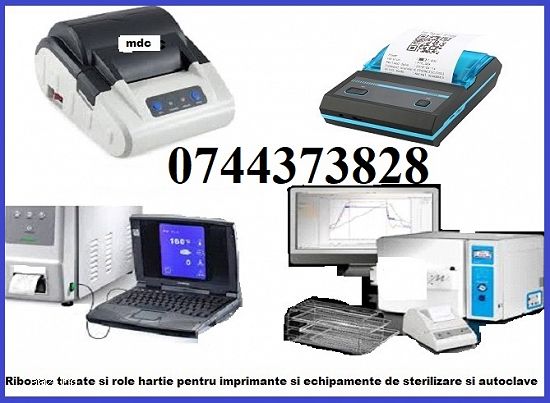 Ribon scriere,   role hartie-imprimanta autoclave,   sterilizare.