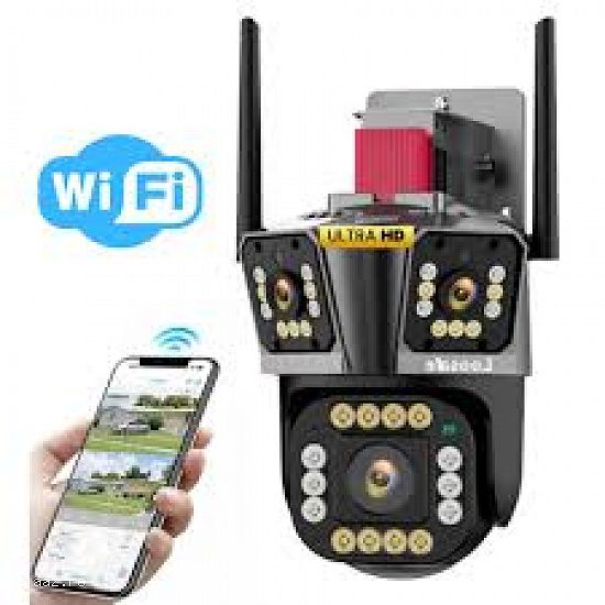 Camera Supraveghere Tripla 4G exterior 12mp