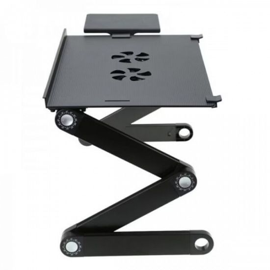 Masa pliabila T8,    multifunctionala pentru laptop,    2 coolere +mousepad,    NEGRU