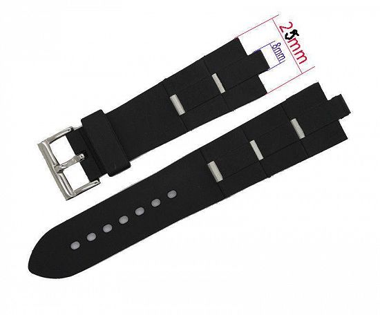 curea ceas Bvlgari neagra cu catarama argintie sau galbena.-Tel.0764.533.165.
