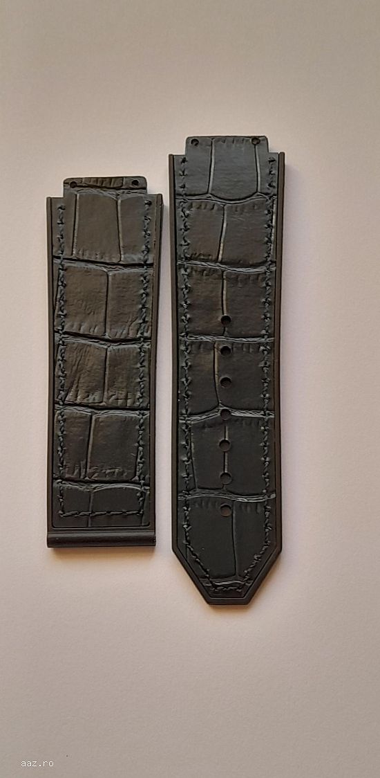 curea Hublot neagra din silicon si inchizatori, surubelnita, surubele Hublot.-Tel. 0764.533.165.