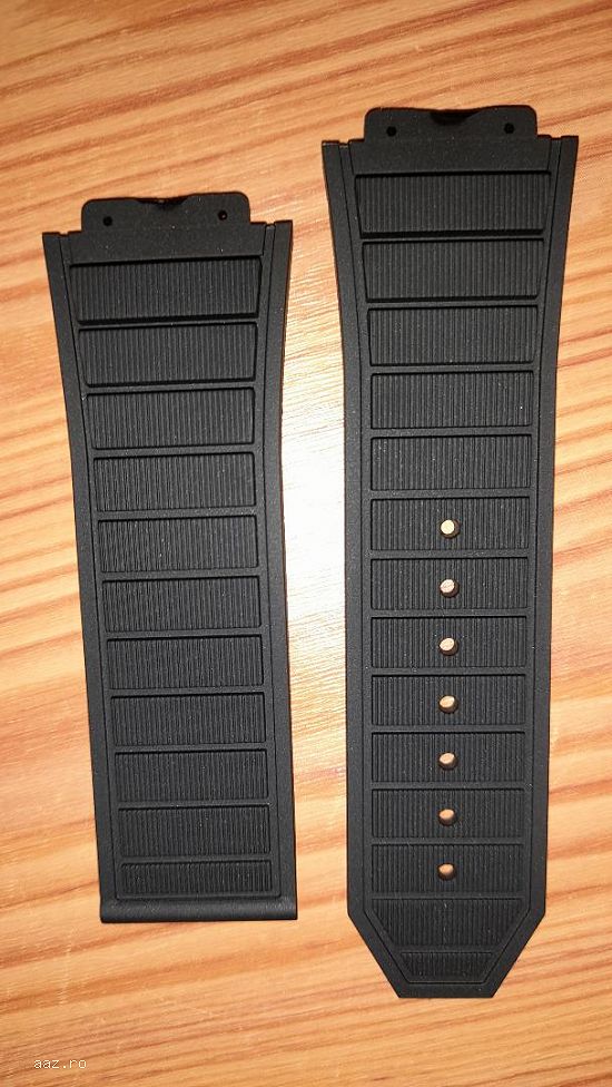 curea Hublot neagra din silicon si inchizatori, surubelnita, surubele Hublot.-Tel. 0764.533.165.