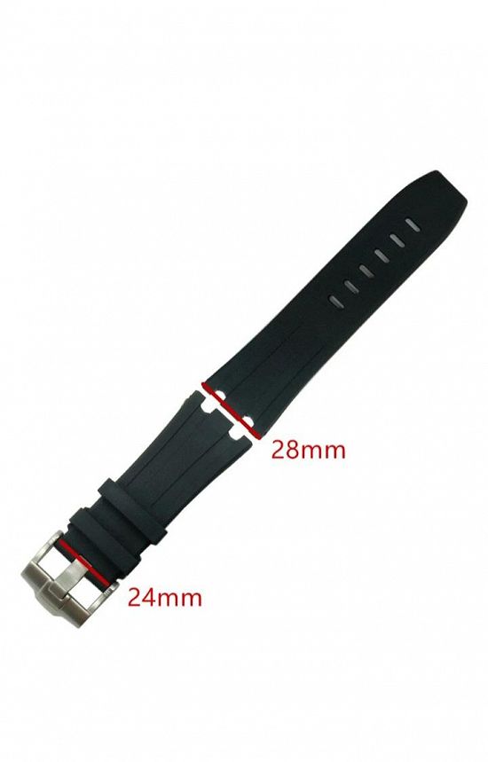 curea ceas Audemars Piguet,    neagra din silicon.Tel.0764.533.165.