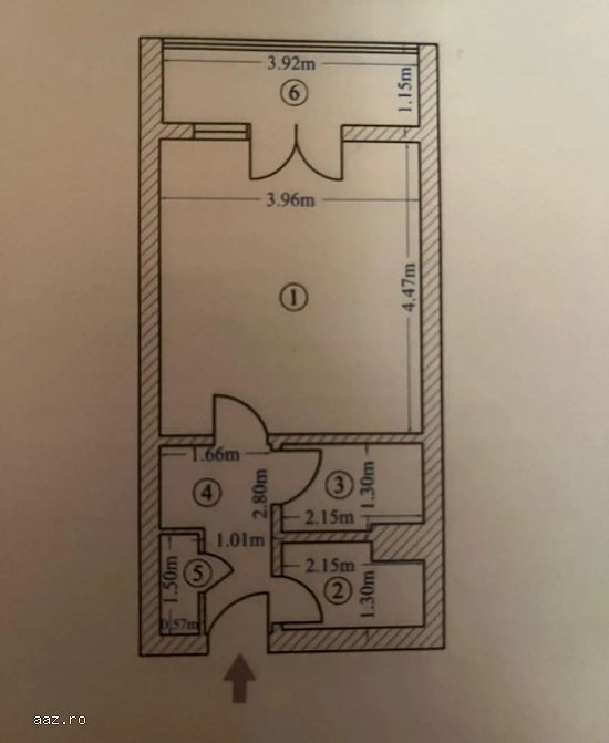 Garsonieră confort 1 decomandată Titan