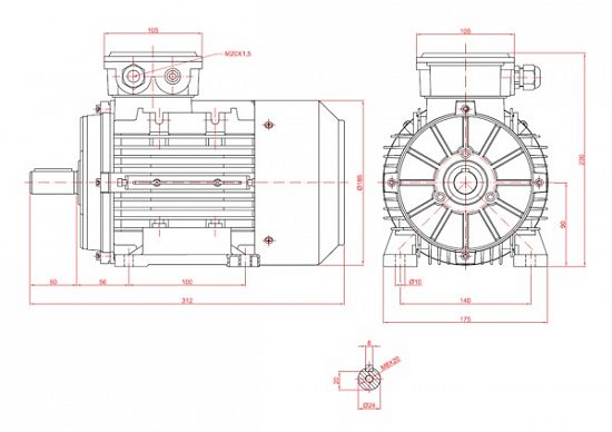 Motor electric trifazat 1.5kw 3000rpm 90 B3