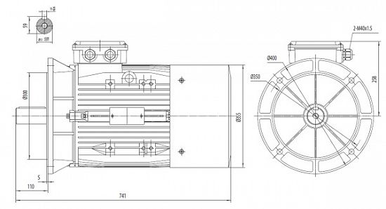 Motor electric trifazat 37kw 3000rpm 200 B5