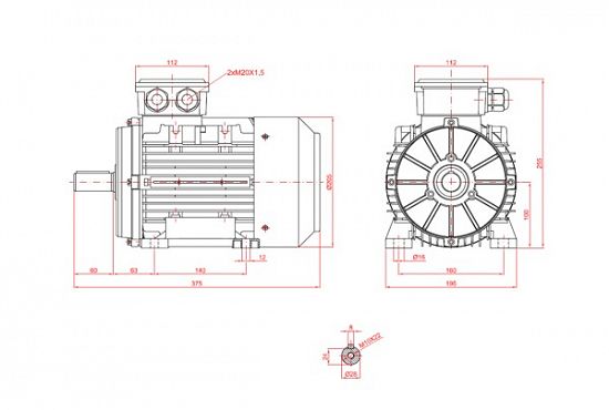 Motor electric trifazat 3kw 3000rpm 100 B3
