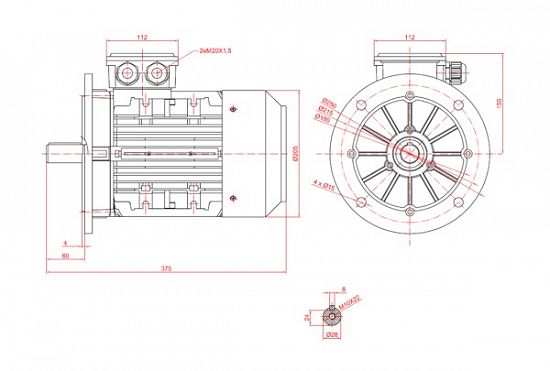 Motor electric trifazat 3kw 3000rpm 100 B5