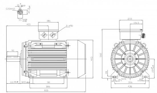 Motor electric trifazat 45kw 3000rpm 225 B5