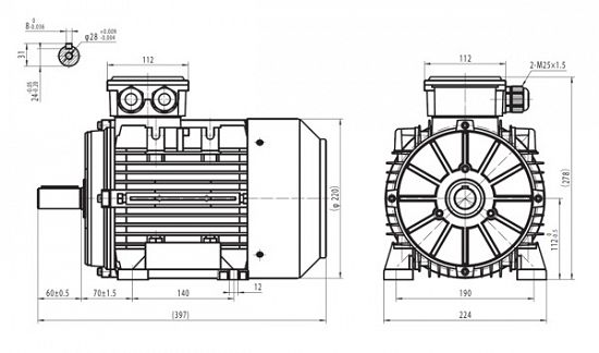 Motor electric trifazat 4kw 3000rpm 112 B3