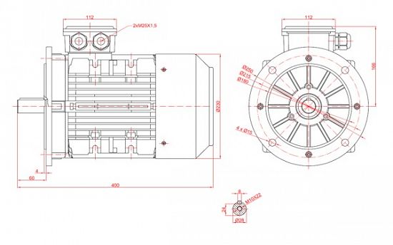 Motor electric trifazat 4kw 3000rpm 112 B5