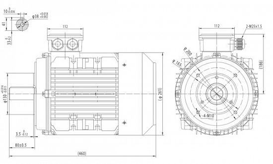 Motor electric trifazat 5.5kw 3000rpm 132 B14
