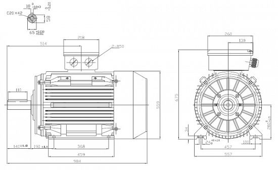 Motor electric trifazat 75kw 3000rpm 280 B3