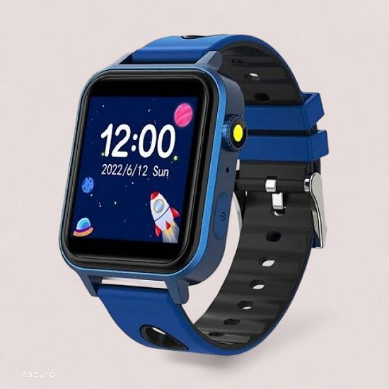 SmartWatch pentru Copii, XO H120,  Aplicatii multiple, 450mAh,  Memorie 32Mb RAM,  Silicon ,  Albast