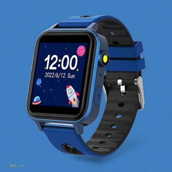 SmartWatch pentru Copii, XO H120,  Aplicatii multiple, 450mAh,  Memorie 32Mb RAM,  Silicon ,  Albast