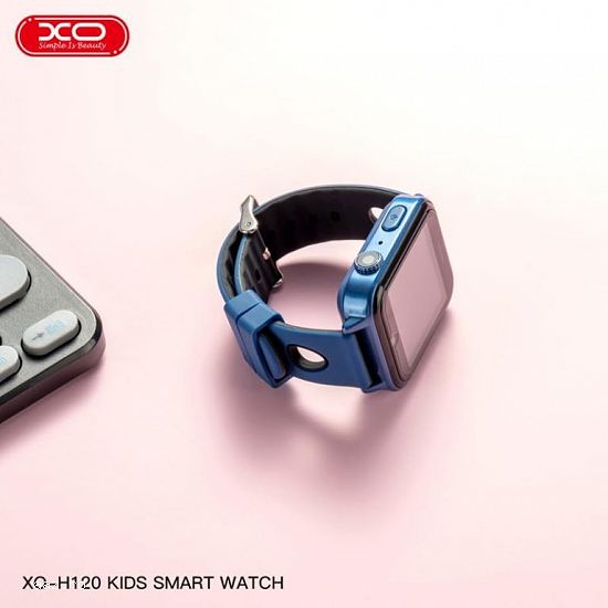 SmartWatch pentru Copii, XO H120,  Aplicatii multiple, 450mAh,  Memorie 32Mb RAM,  Silicon ,  Albast