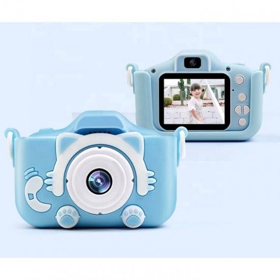 Cameră Foto Digitală pentru Copii,   cu Ecran 2inch ,   Lentile HD Duble,  Silicon,   Card 32GB In