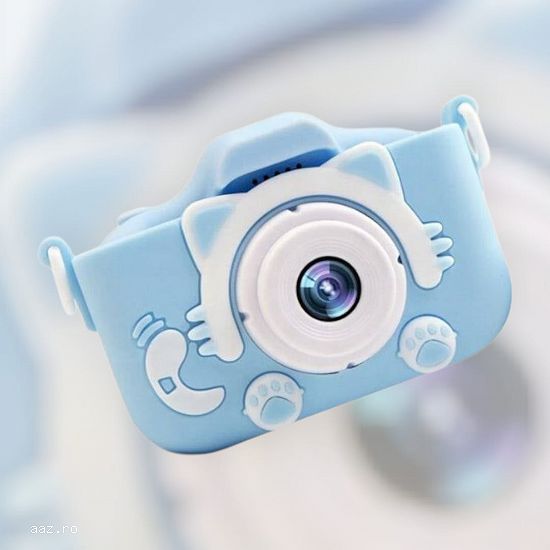 Cameră Foto Digitală pentru Copii,   cu Ecran 2inch ,   Lentile HD Duble,  Silicon,   Card 32GB In