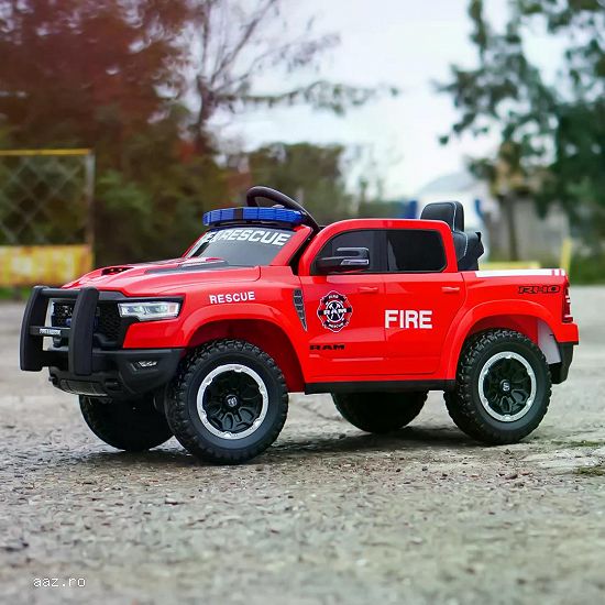 Masinuta electrica pompieri,    DODGE RAM 1500 RHO,    4x35W,    12V 10Ah