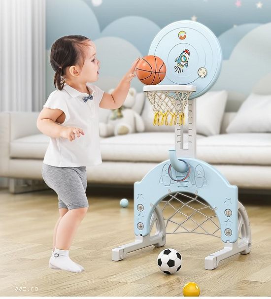 Ansamblu de joaca pentru copii,   Kinderplay Astronaut,   5 in 1,   tobogan,   leagan,   blue