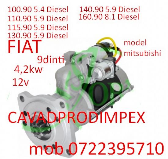 Electromotor cu reductor ptr tractor FIAT 100.90/110.90/115.90/ 30.90/140.90/160.90/180.9