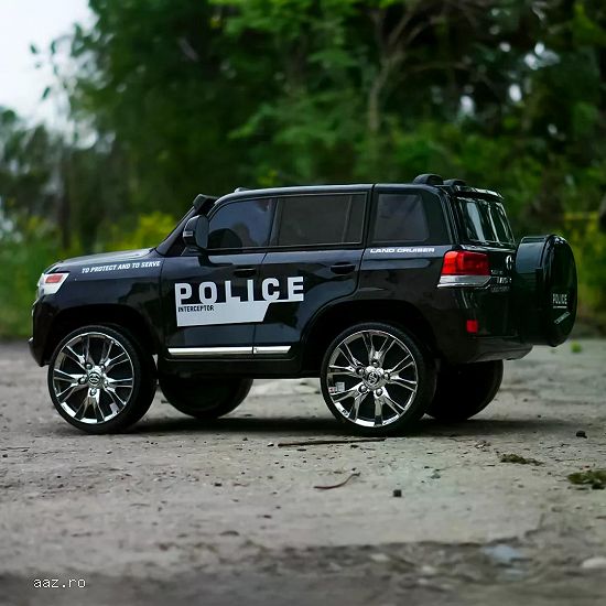 Masinuta electrica de politie,    Toyota Land Cruiser 160W 12V Black