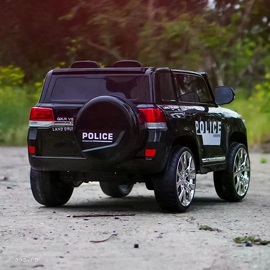 Masinuta electrica de politie,    Toyota Land Cruiser 160W 12V Black