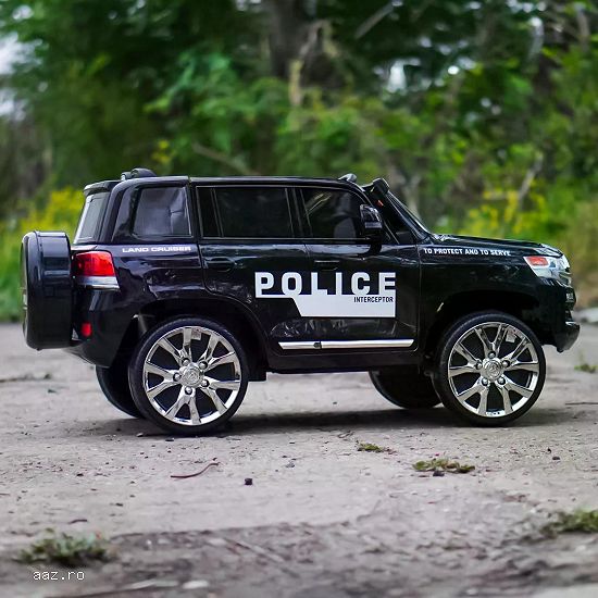 Masinuta electrica de politie,    Toyota Land Cruiser 160W 12V Black