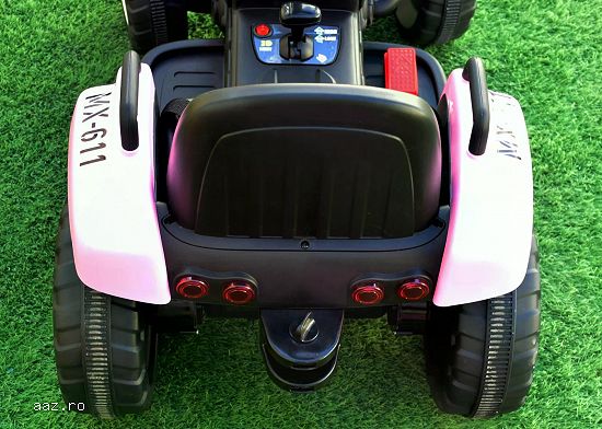 Tractoras electric Kinderauto BJ611 2x30W 12V cu remorca si RC