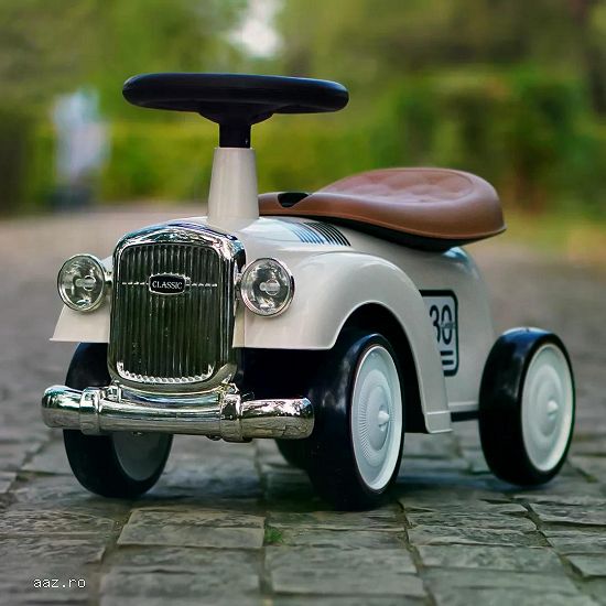 Premergator fara pedale,   Kinderauto Retro Baby Car cu roti moi