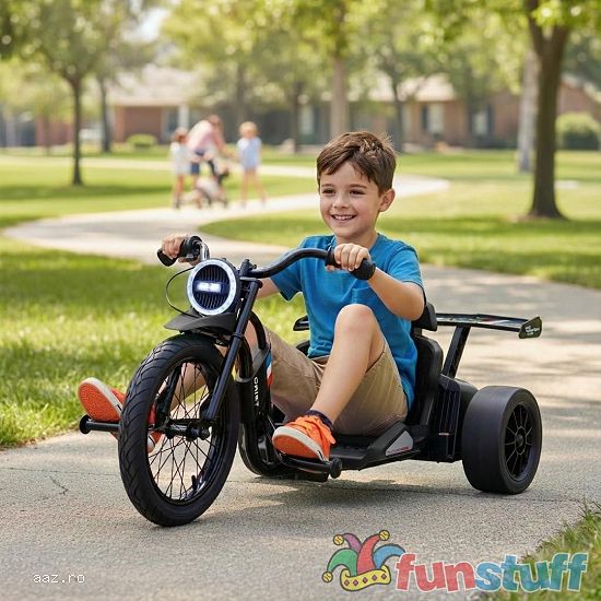 Tricicleta electrica cu functie Drift,   Kinderauto BJSX2338,   2x 250W